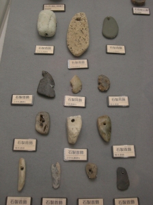 Jomon pendants of various stone (Sagamihara City Museum)